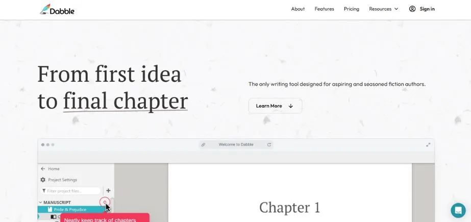 Dabble - writing editing apps