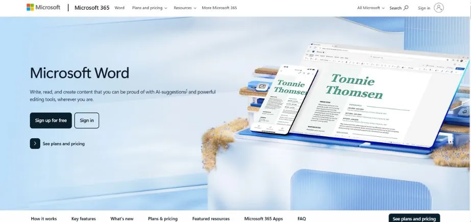 Microsoft Word - writing editing apps