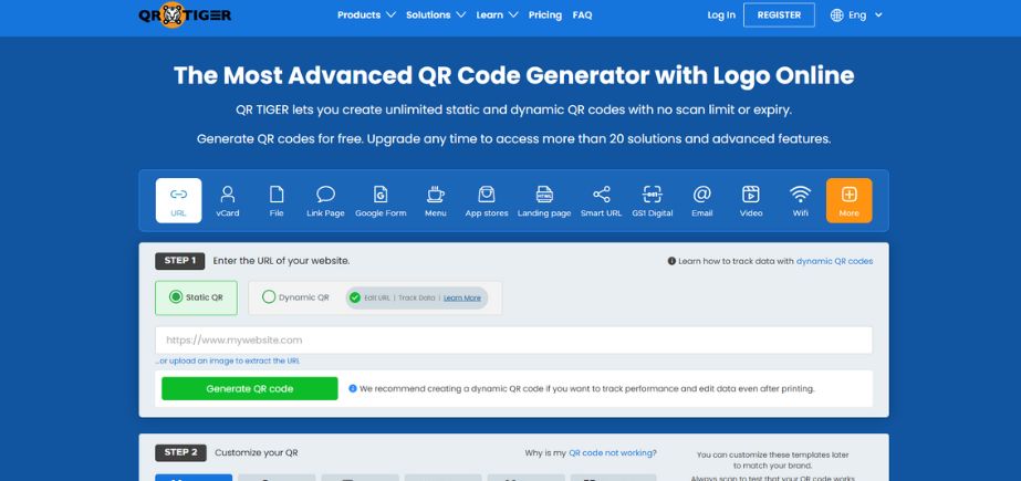 QR Code Tiger - Top Link QR Code Generators