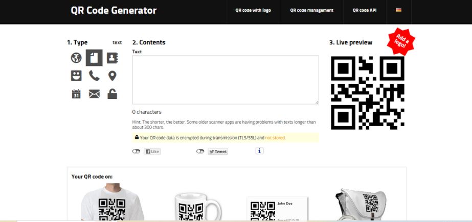 QR code generators with logo support-QRCodegenerator