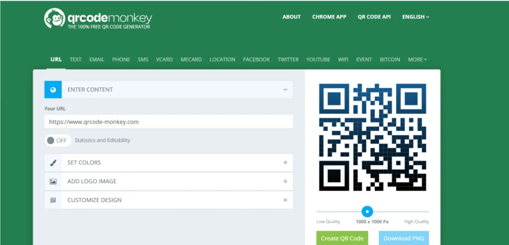 QR Code monkey- WiFi QR Code Generators