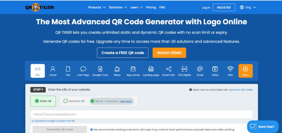 QR Code Generators With Logo Support -QRtiger