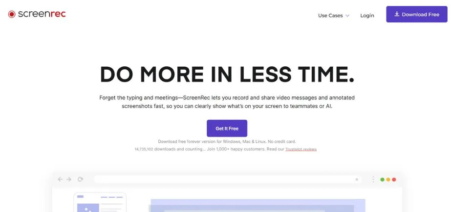 ScreenRec - best screen recording software