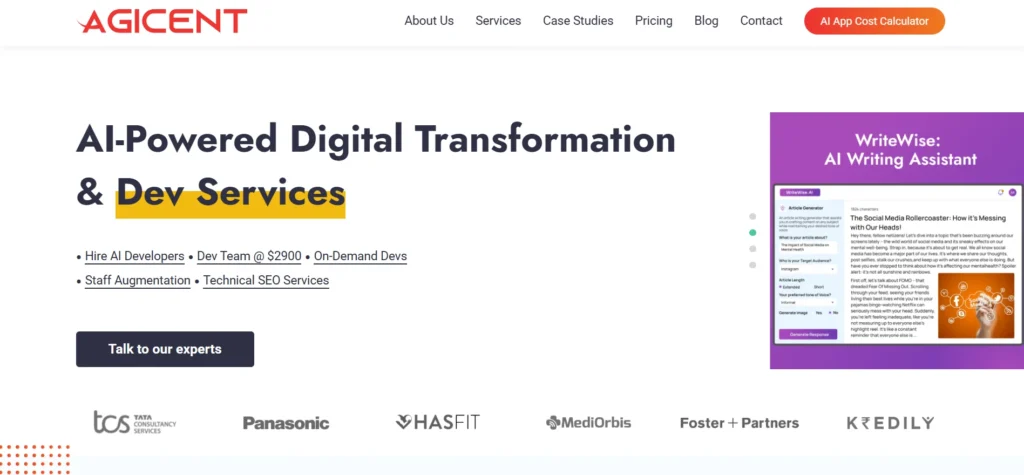AI development company - Agicent Technologies