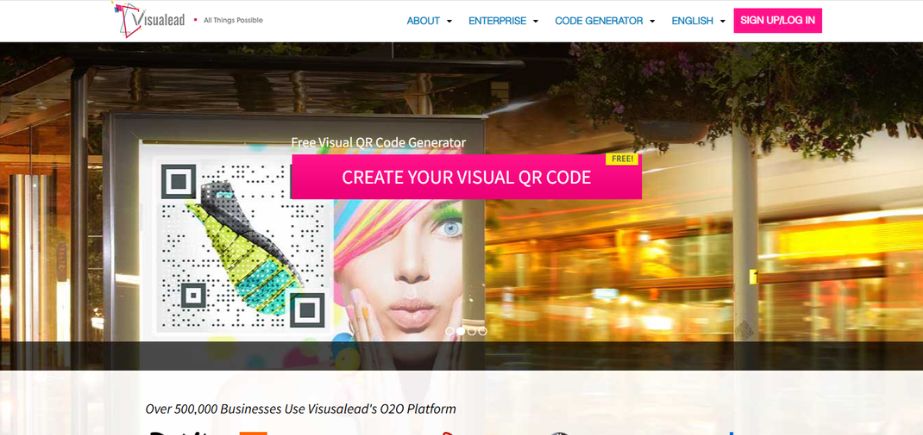 QR code generators with logo support-visualead