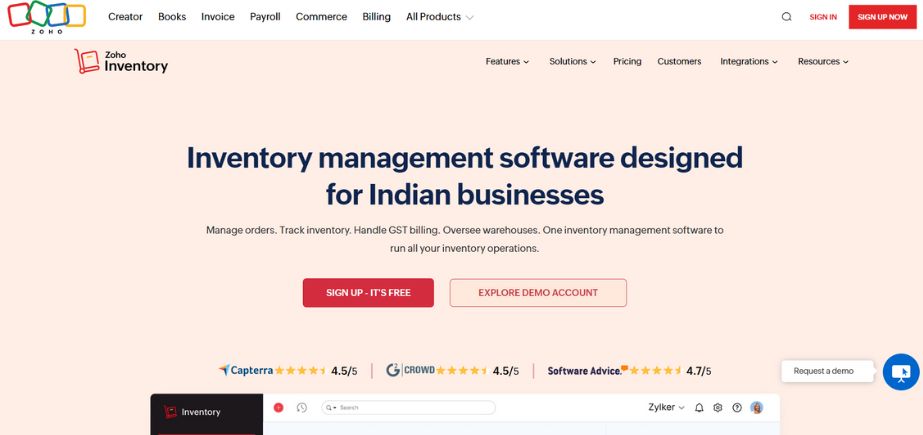Order Management Software-zoho