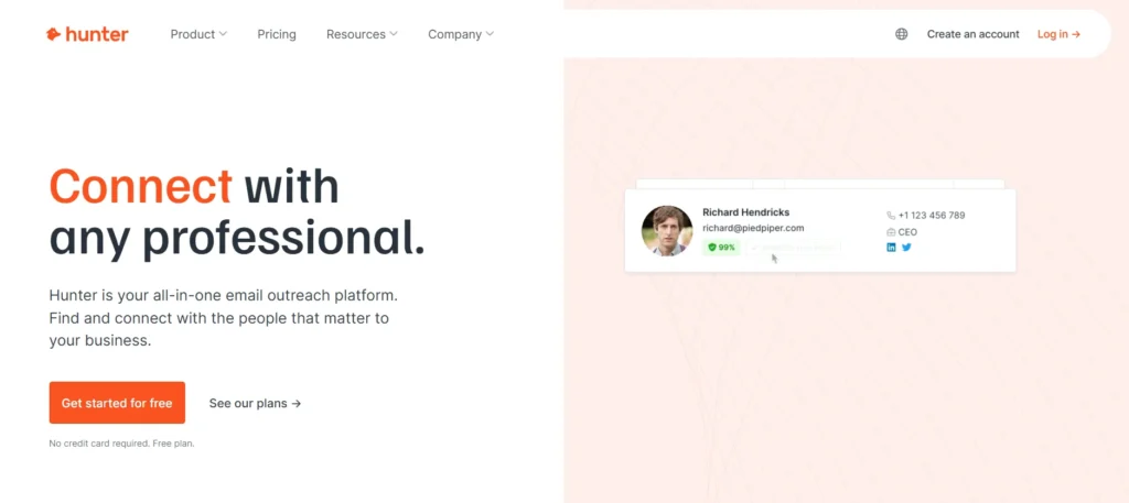 Cold email Platform - Hunter
