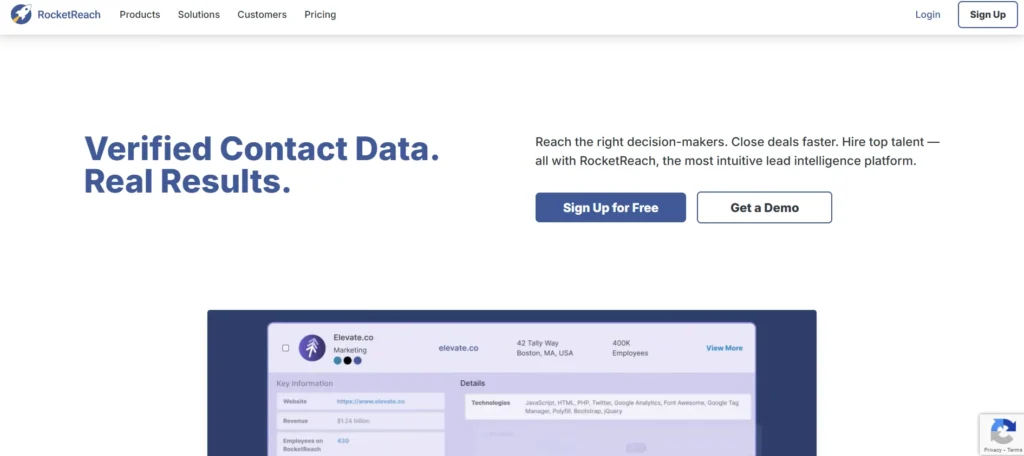 Lead Finder Tool - RocketReach