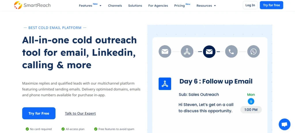 Cold Email Platform - SmartReach