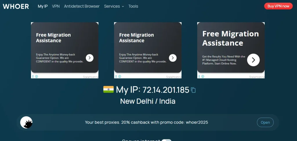 Whoer.net-Proxy Servers