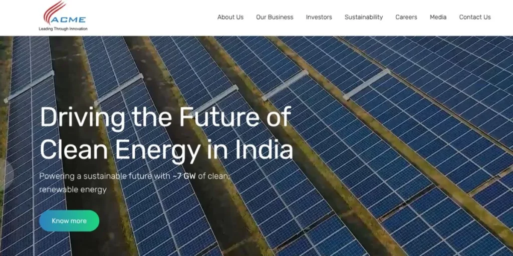 Renewable Energy Companies in India

