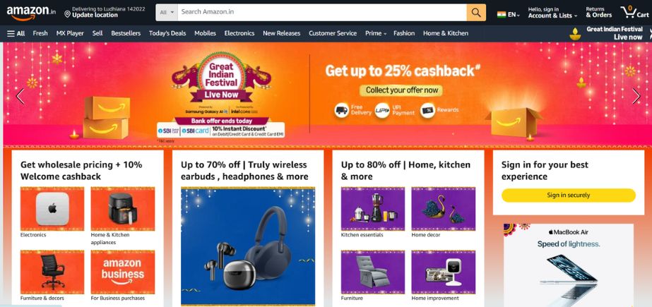 MNC Companies in India - amazon