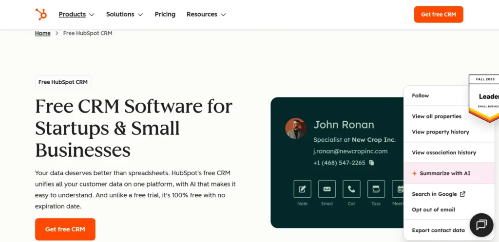 CRM Platforms - hubspot