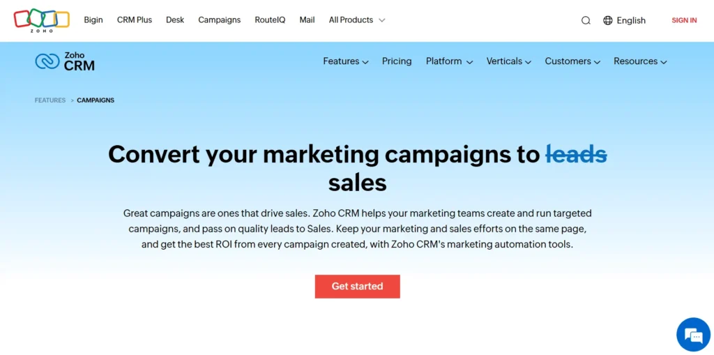 CRM Platforms - zoho