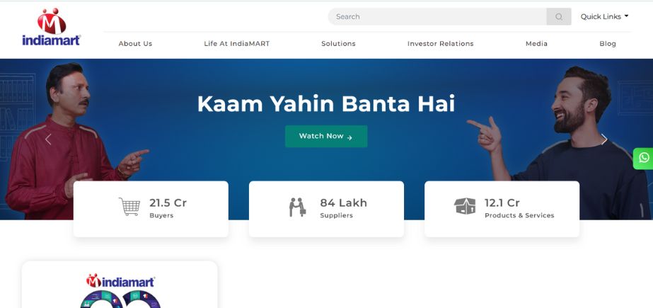 B2B Companies in india-indiamart