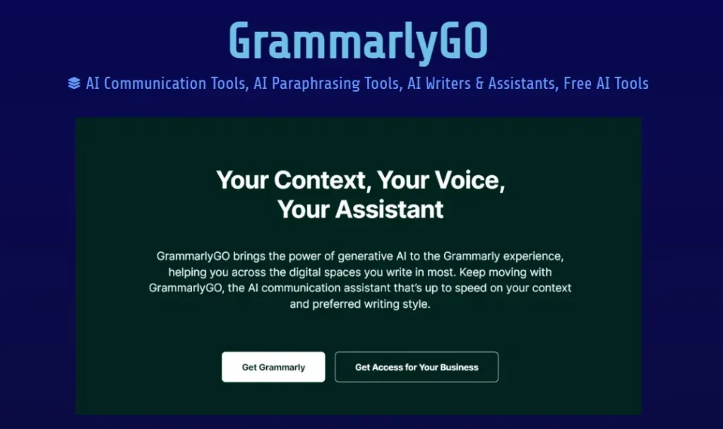 GrammarlyGO - AI-Powered Productivity Tools