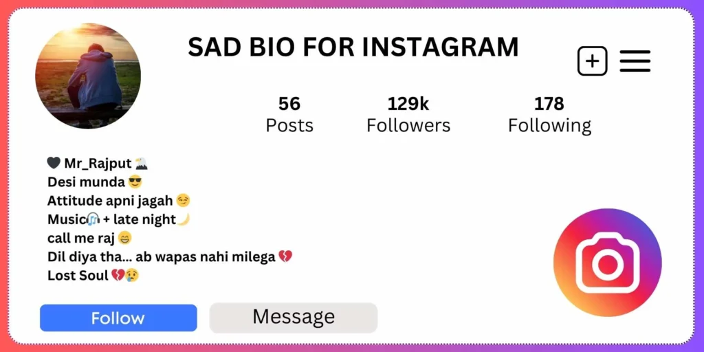 Sad Bio for Instagram