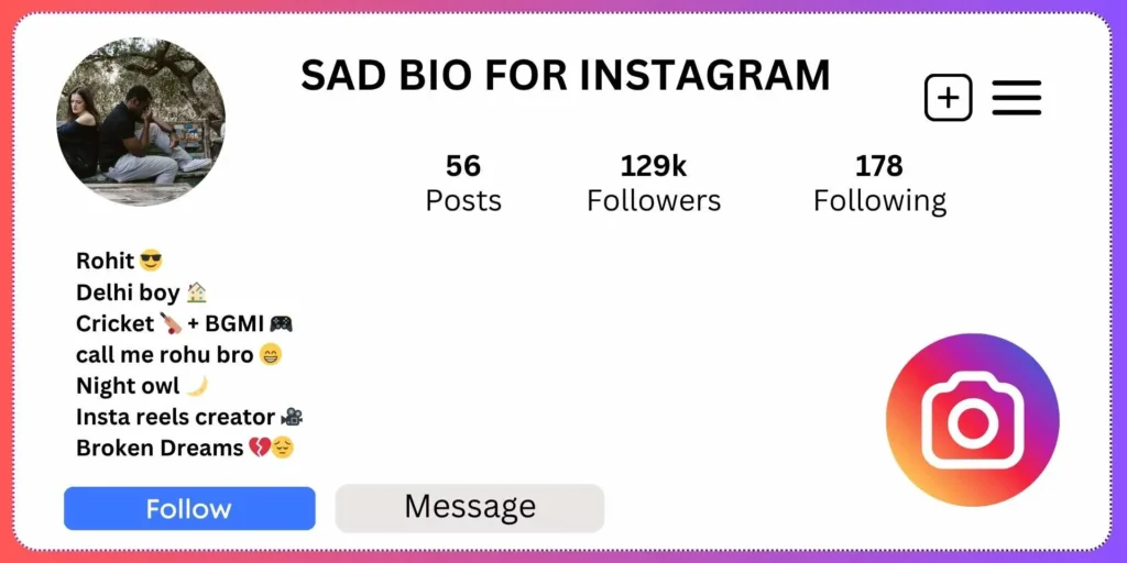 Sad Bio for Instagram