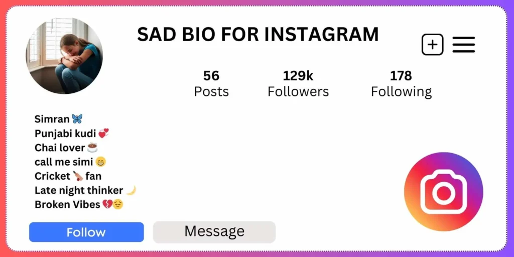 Sad Bio for Instagram