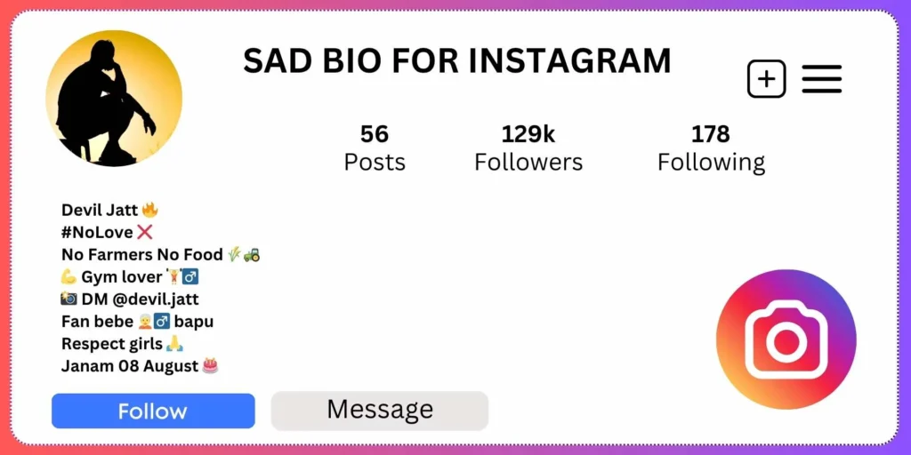 Sad Bio for Instagram