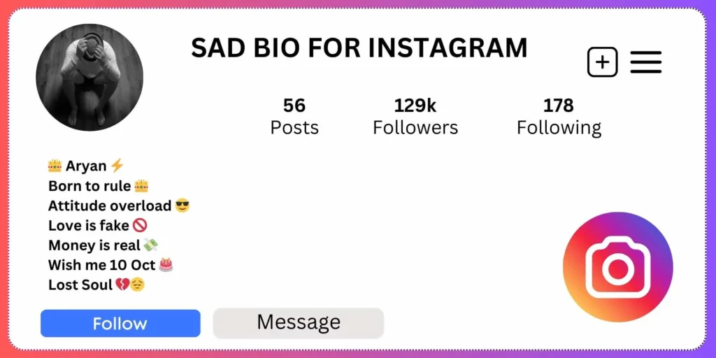Sad Bio for Instagram