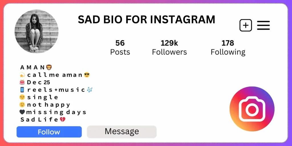 Sad Bio for Instagram