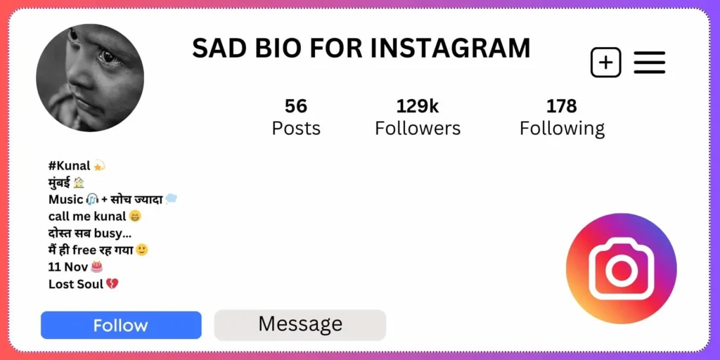 Sad Bio for Instagram
