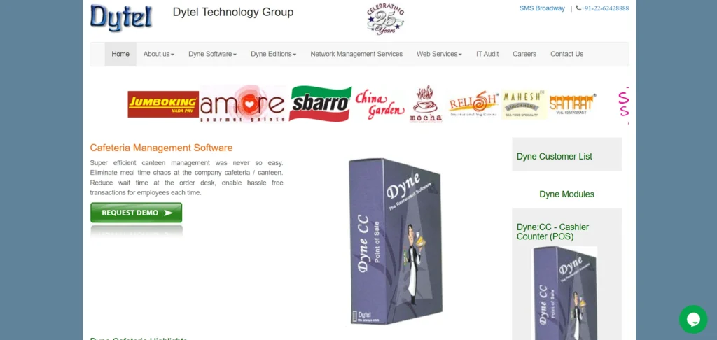 canteen management software - Dyne Cafeteria Management