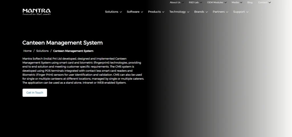 canteen management software - Mantratec Canteen Management System