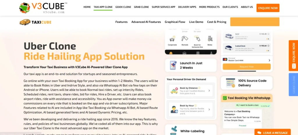 V3Cube - Uber-Like App Development Company