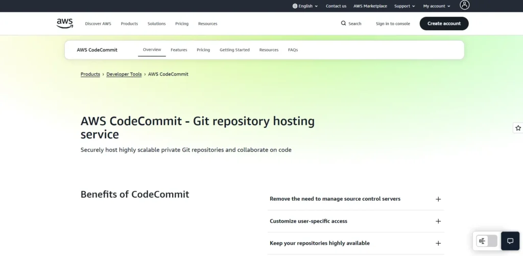 Code Review Tools-AWS CodeCommit