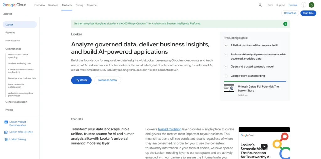 Data Analytics Software -Google Looker