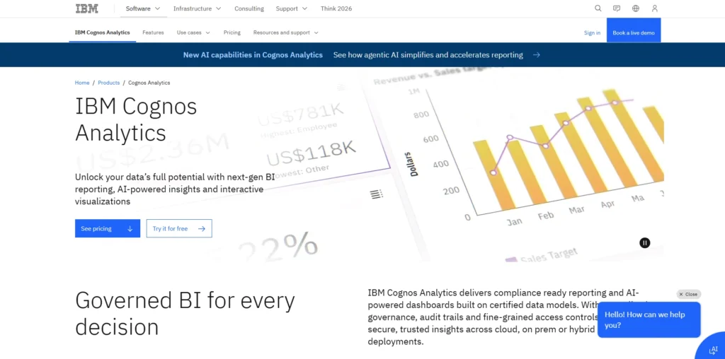 Data Analytics Software - IBM Cognos Analytics