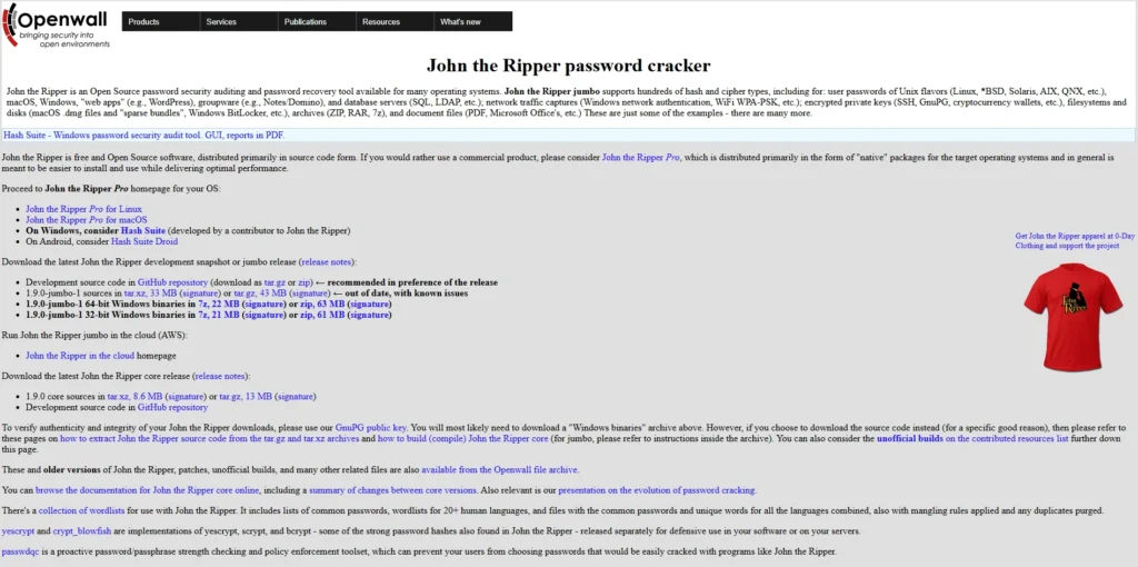 Open Source Cybersecurity Tools-John the Ripper