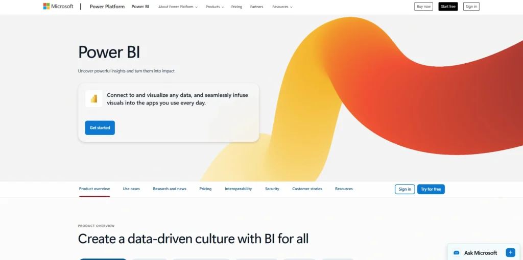 Data Analytics Software -Microsoft Power BI
