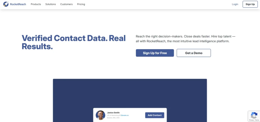 Data Enrichment Tool - RocketReach