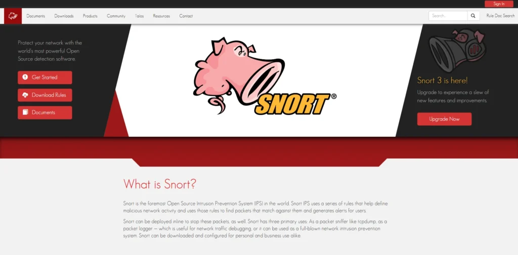 Open Source Cybersecurity Tools -Snort