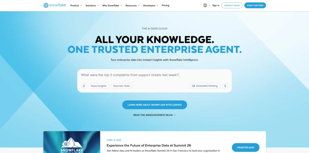 Data Analytics Software -Snowflake