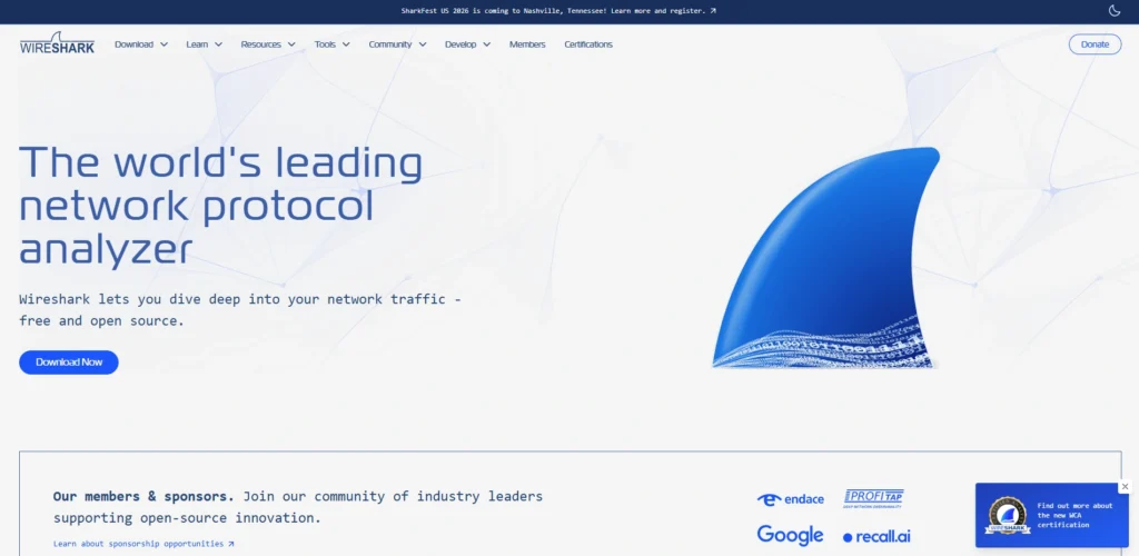 Open Source Cybersecurity Tools-Wireshark