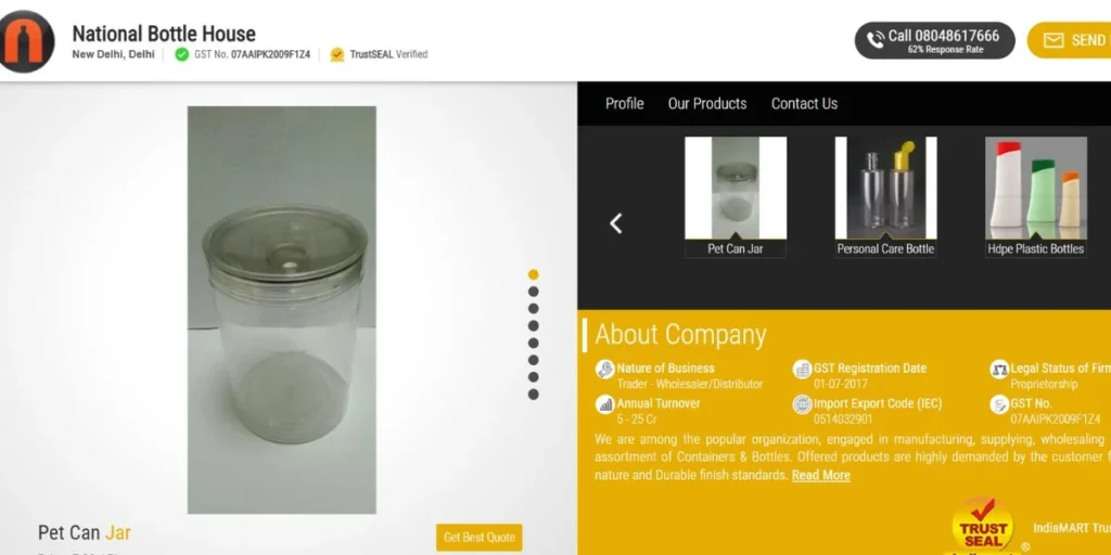 National Bottle House - PET Bottle Manufacturers in India