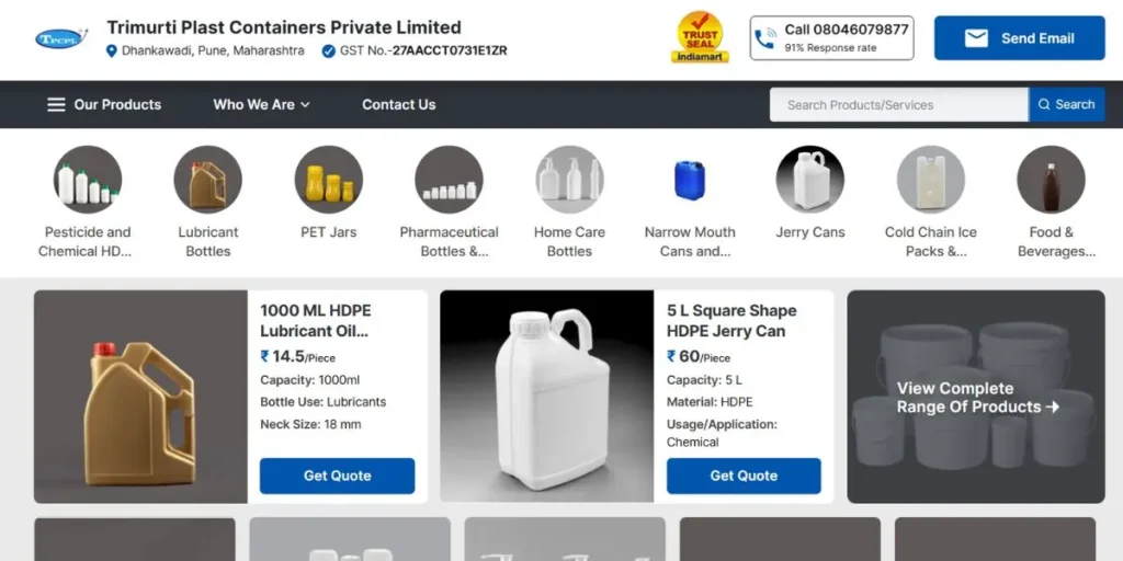 Trimurti Plast Containers Pvt Ltd - PET Bottle Manufacturers in India