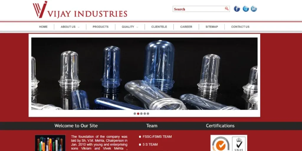 Vijay Industries - PET Bottle Manufacturers in India